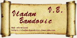 Vladan Bandović vizit kartica